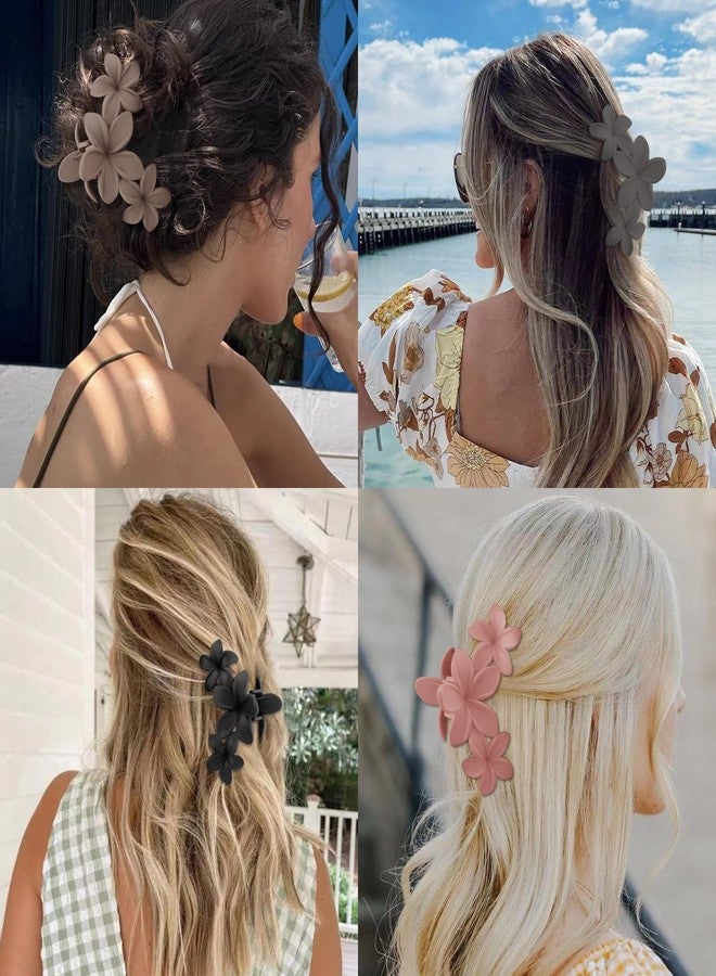 Canitor Flower Claw Clips for Women Hair Clips for Thick Thin Hair Hawaiian Plumeria Flower Clip Cute Summer Beach Hair Accessories Preppy Teen Girl Gifts Trendy Stuff - Image 2